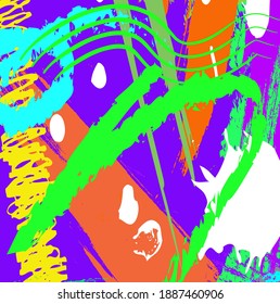 Abstract colourful paint brush and strokes, scribble lines pattern background. creative nice hand drawn and splash colours for your design. Nice tone colours fantasy stripes and grunge
