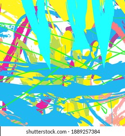 Abstract colourful paint brush and strokes, scribble lines pattern background. creative nice hand drawn and splash colours for your design. Nice tone colours fantasy stripes and grunge