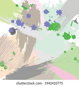 Abstract colourful paint brush and strokes, splash colours pattern background. Creative nice hand drawn and stripes texture for your design
