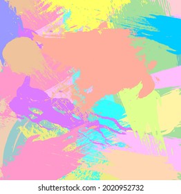 Abstract colourful paint brush and strokes, splash colours pattern background. Creative nice hand drawn and stripes texture for your design.