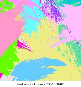 Abstract colourful paint brush and strokes, splash colours pattern background. Creative nice hand drawn and stripes texture for your design.