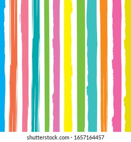 Abstract colourful paint brush with vertical lines pattern background. colorful  paint brush and strokes with vertical lines pattern background. simple pattern with stripes background
