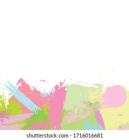 Abstract colourful pastel paint brush and strokes, scribble pattern background. Creative nice hand drawn and stripes for your design