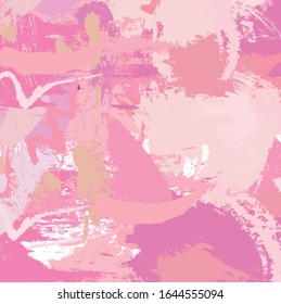 Abstract colourful pink hand drawn and paint brush, strokes pattern background. Nice pink fantasy splash and grunge for your design