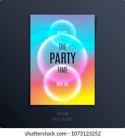 Abstract colourful poster graphic design of brochure in fluid liquid style with blurred smooth background.