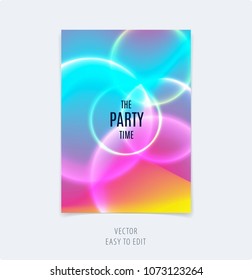 Abstract colourful poster graphic design of brochure in fluid liquid style with blurred smooth background.