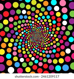 Abstract colourful retro swirl design background 