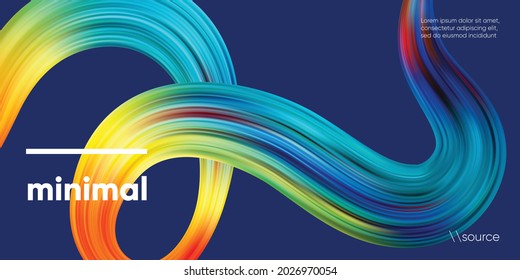 Resumen del color de la cinta 3d de fondo. Ilustración vectorial.