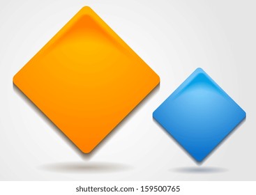 Abstract colourful square signs. Vector background