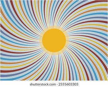 abstract, colourful sunburst art, retro circus background