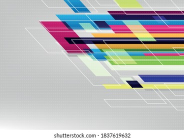 Abstract colourful technology template background.