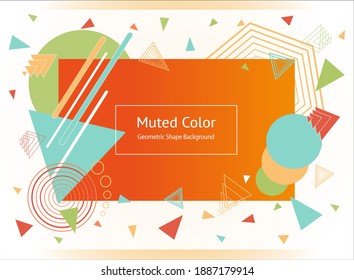 Resumen de color de forma triangular de fondo geométrico, alegre diseño de plantilla naranja.