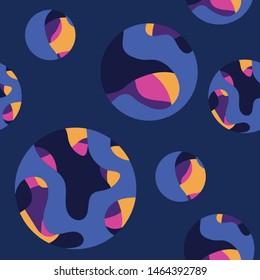 Abstract colourful vector illustration. Space violet purple spheres pattern