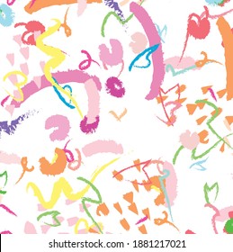 Abstract colourful watercolors paint brush and strokes, scribble lines pattern background. Creative nice hand drawn and stripes for your design. cute kids sketch drawing