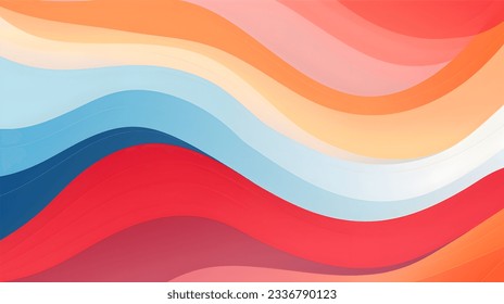 Abstract Colourful Waves and Curves Background for Business, Cartoon, Comic, etc