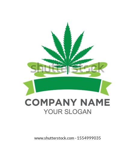 Abstract colourfull  green leaf logo design template