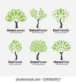 abstract colourfull  green tree design template