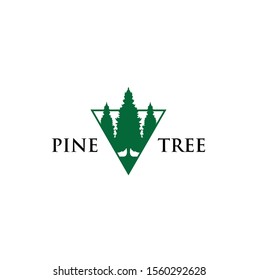 abstract colourfull pine tree logo design template