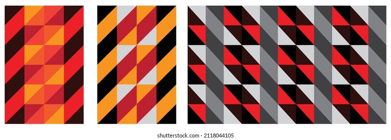 abstract colours triangles with white background, graphic geometric triangles shapes, colourful abstract pattern design, modern style graphic fabric print