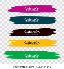 Abstract colroful watercolor strokes design