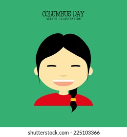 abstract columbus day background with a representative person