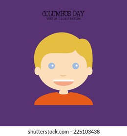 abstract columbus day background with a representative person
