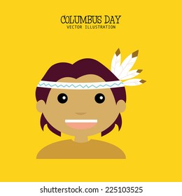 abstract columbus day background with a representative person