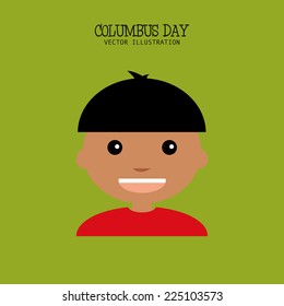 abstract columbus day background with a representative person