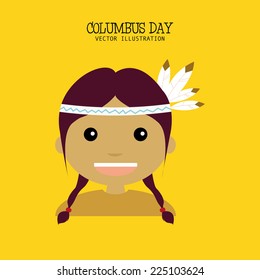 abstract columbus day background with a representative person