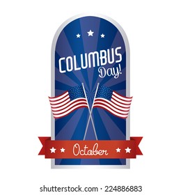 Abstract columbus day symbol on a white background