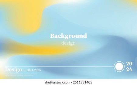 Fundo de combinação abstrato de azul escuro claro e suave com reflexos de laranja. Design minimalista de cores pastel.