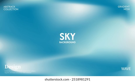 Abstrakter Kombinationshintergrund aus weichem Himmelblau und weißen Wolken. Minimalistisches Pastellfarbendesign.