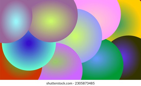 Resumen del fondo de combinación con varios colores y formas de hojas con varios colores y formas de patrones redondos