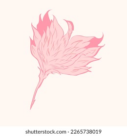 Abstract combination of bird and flower