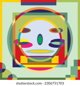 combinación abstracta de colores con varias formas para hacer una imagen de fondo de material vectorial de máscara