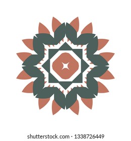 Abstract Combination of Flowers and Eight Star