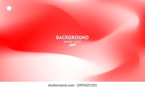 Abstract combination gradient background of red and white fabric waves. Minimalist pastel color design.