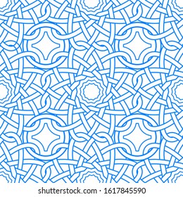 Abstract combination of various vintage ornaments in a beautiful pattern. Turkish cucumber and round ornaments.