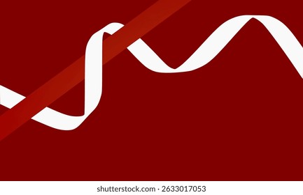Abstract combined red and white with ribbon variation background for presentation brochure or wallpaper