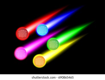 Abstract comet color infographic template. Vector EPS10