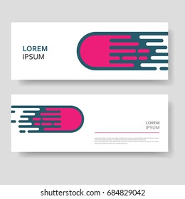 Abstract comet on horizontal banners