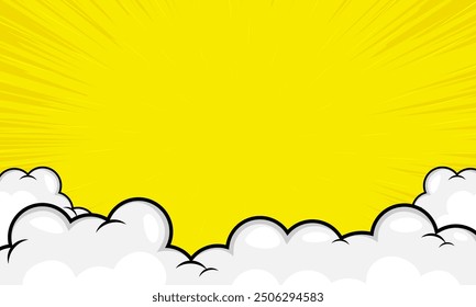 abstract comic background with cloud