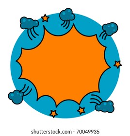Abstract comic background, vector illustration