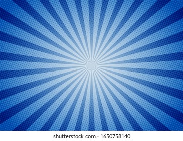 abstract comic blue background cartoon style. sunlight. vector illustration.