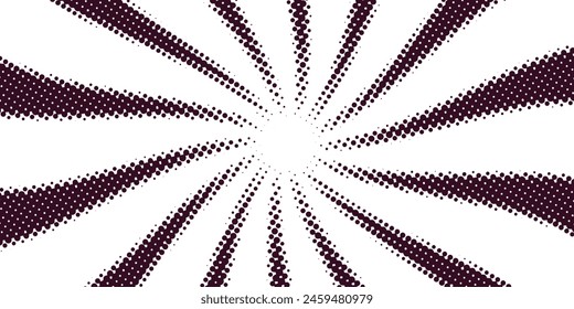 Abstract comic book flash explosion radial lines background. Vector illustration for superhero design. Bright black white light strip burst. Flash ray blast glow.