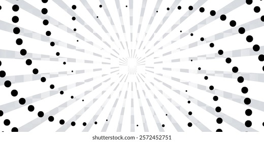 Abstract comic book flash explosion radial lines on transparent background. Vector illustration superhero design. Bright black light strip burst. Flash ray blast