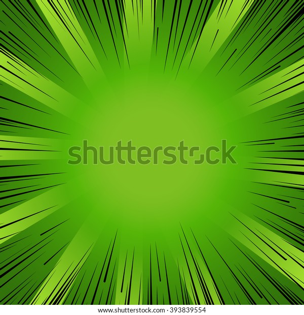 抽象的な漫画本のフラッシュ爆発の放射線の背景 自然のデザインのベクターイラスト 明るい黒い緑のライトストリップが破裂 Flash Ray Blast Glow漫画のヒーローエコスプリント のベクター画像素材 ロイヤリティフリー