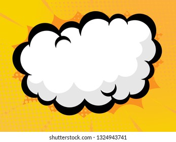 abstract comic book, pop art blank speech bubble vector background