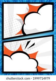 abstract comic book pop art speech bubble cartoon background vector illustration