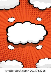 abstract comic book pop art speech bubble cartoon background vector illustration
